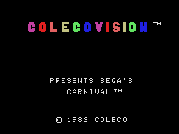Carnival title screen for Colecovision